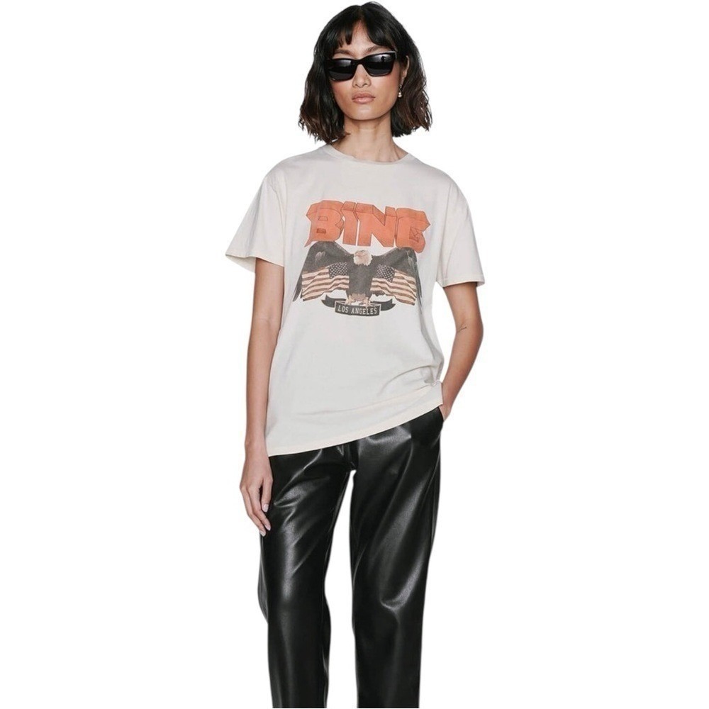 Anine Bing Tee Shirt Vintage‎ Bing VTG White Americana / Eagle Small Sold OUT